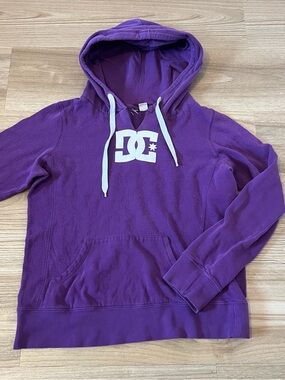 DC Deep Purple Hoodie with White Tag Detail
